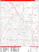 Pinellas Park  Wall Map Red Line Style